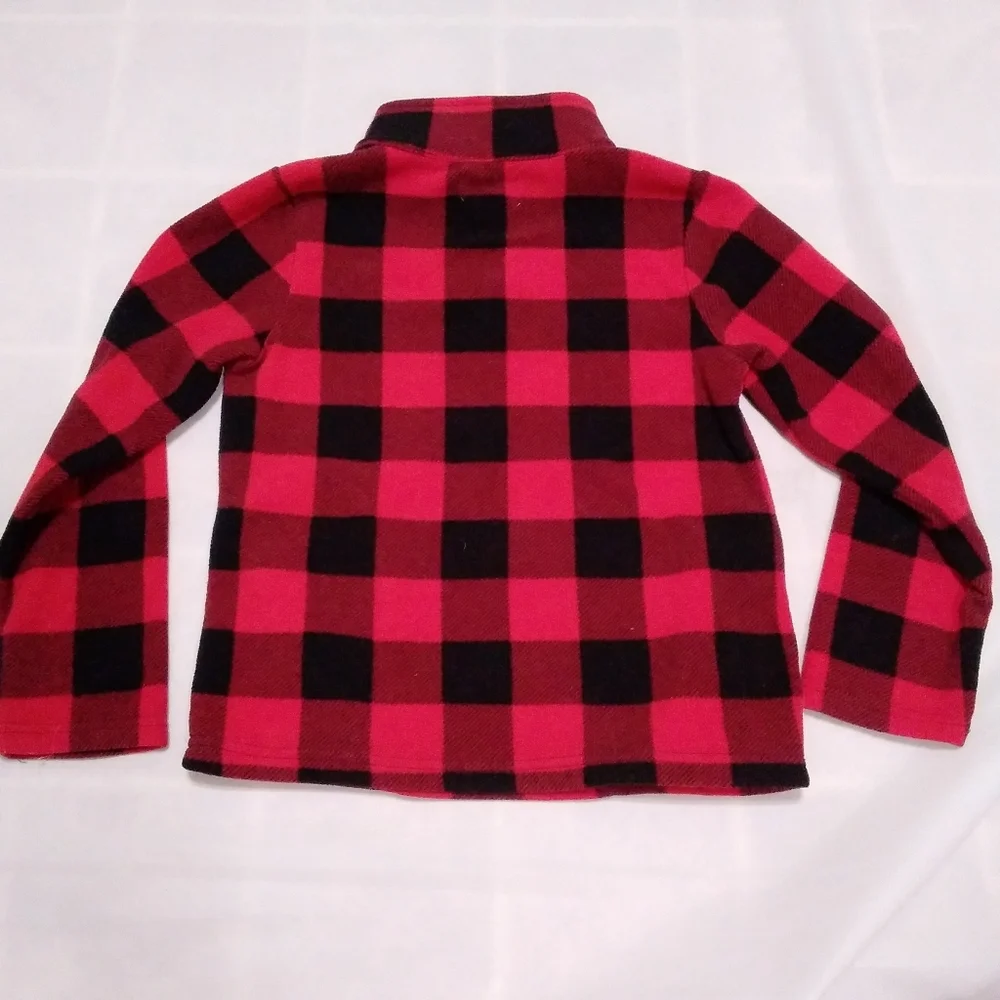 The Children's Place Buffalo Plaid Quarter Zip M 7/8